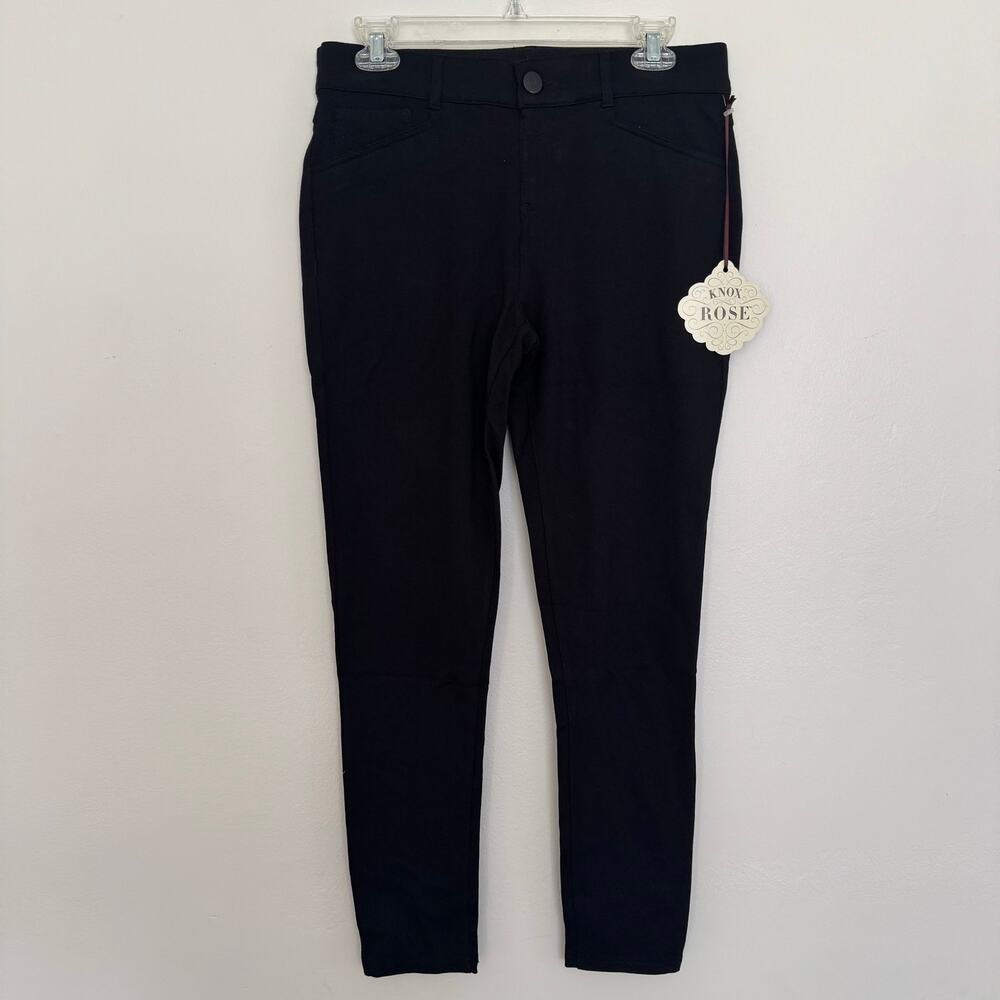 Knox Rose Women's Ponte Slim Pants in Black